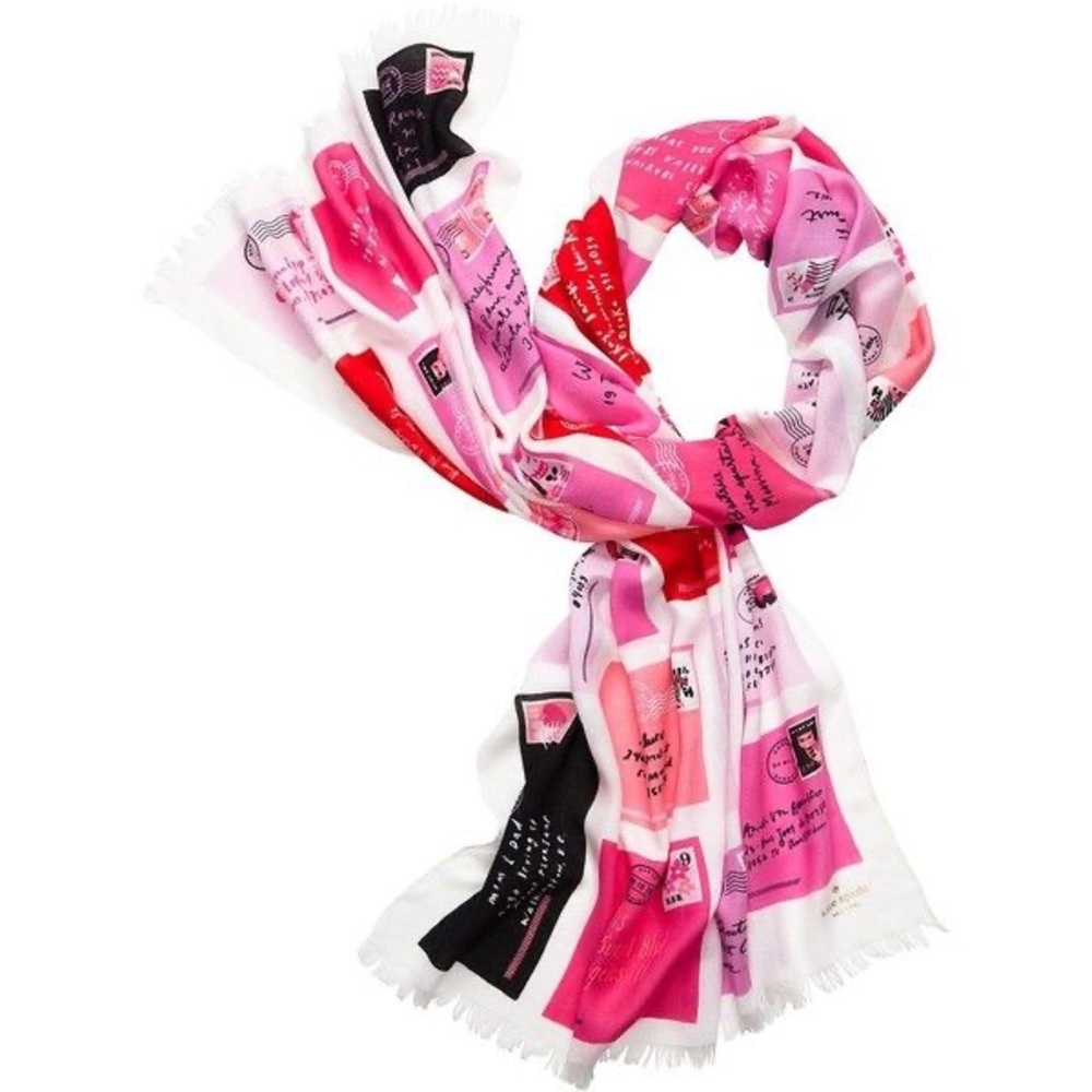 Kate Spade Love Letter Oblong Scarf NWT